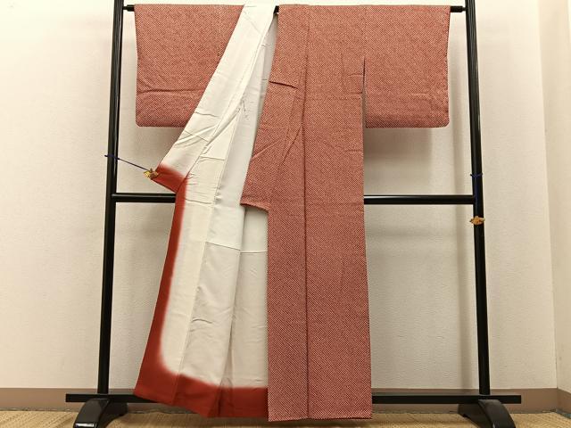 平和屋着物■大変加工の良い総絞り小紋 正絹 逸品 BAAY6127hj