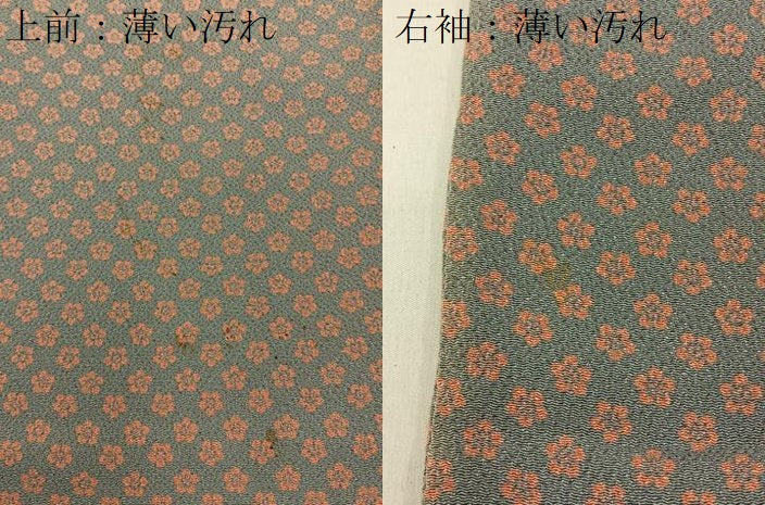 平和屋着物■上質な小紋 梅 鬼しぼ縮緬 正絹 逸品 BAAY6149hj