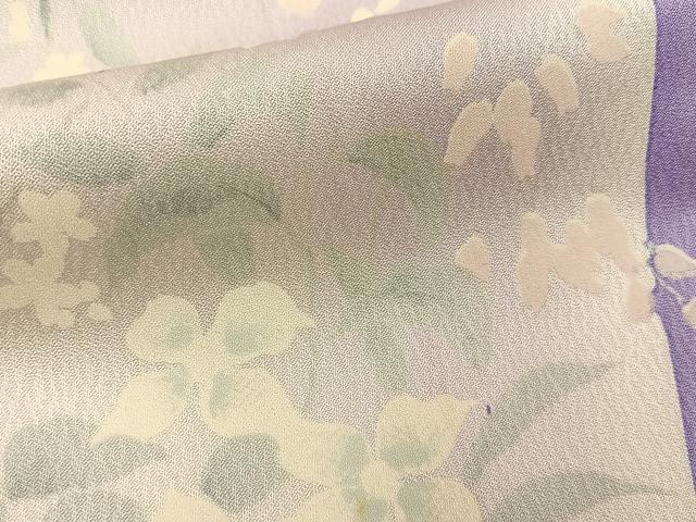 平和屋着物■上質な小紋 草花文 暈し染め 正絹 逸品 BAAY6150hj