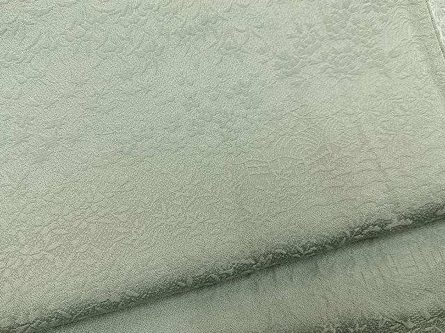 平和屋着物●上質な色無地 御所解地紋 柳鼠色 正絹 逸品 BAAY6153hj