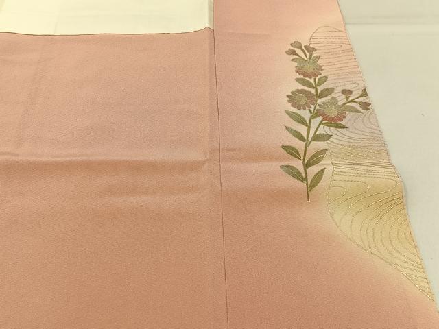 平和屋着物■色留訪問着 鳳凰檜扇花文 暈し染め 金彩 正絹 逸品 BAAY6156hj