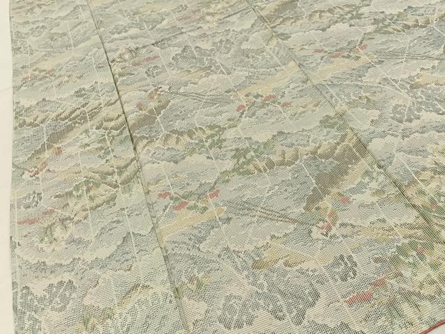 平和屋着物■上質な紬 風景文 正絹 逸品 未使用 BAAY6164hj