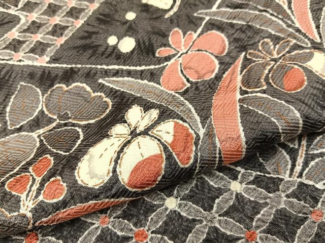 平和屋着物●訪問着 辻が花 絞り 金彩 正絹 逸品 BAAY6165hj
