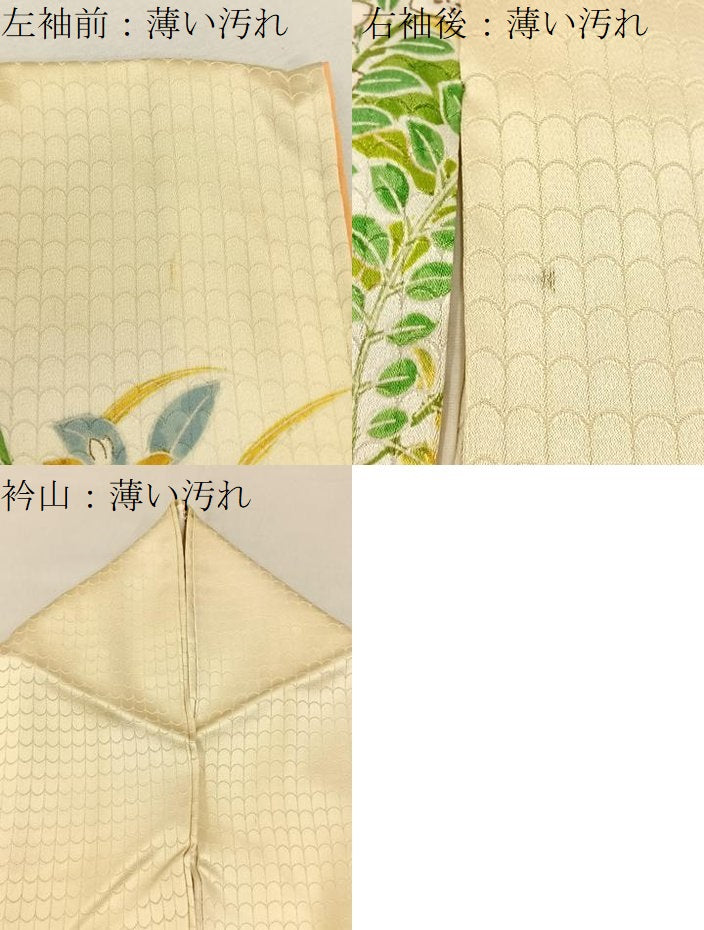平和屋着物■訪問着 草花文 暈し染め 金彩 正絹 逸品 BAAY6166hj