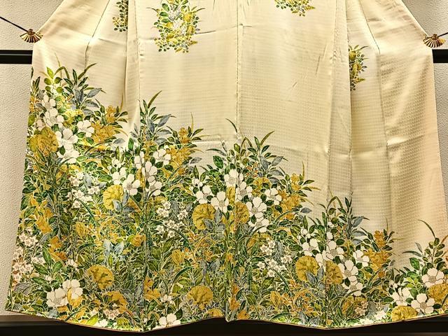 平和屋着物■訪問着 草花文 暈し染め 金彩 正絹 逸品 BAAY6166hj