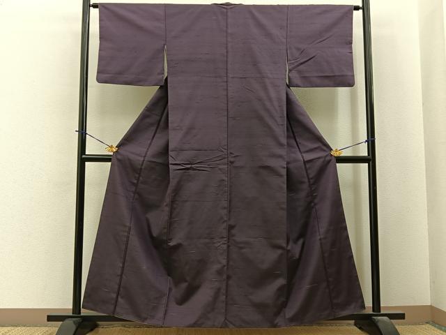 平和屋着物■上質な紬 横段文 正絹 逸品 BAAY6168hj