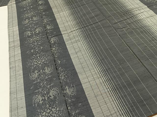 平和屋着物■上質な紬 向かい鳳凰間道 正絹 逸品 BAAY6178hj