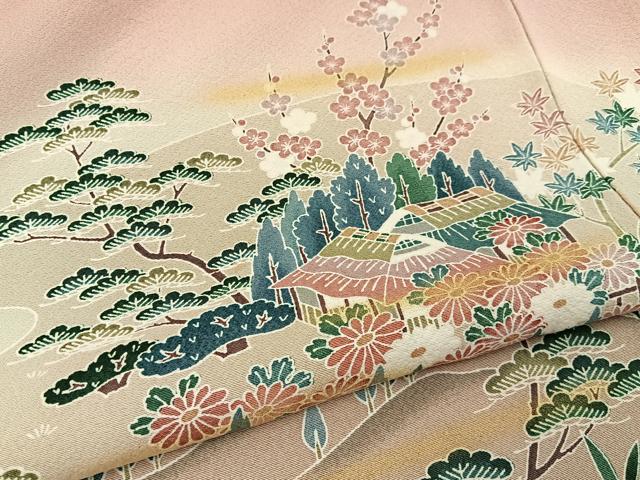 平和屋着物■訪問着 御所解文 暈し染め 金彩 正絹 逸品 BAAY6202hj