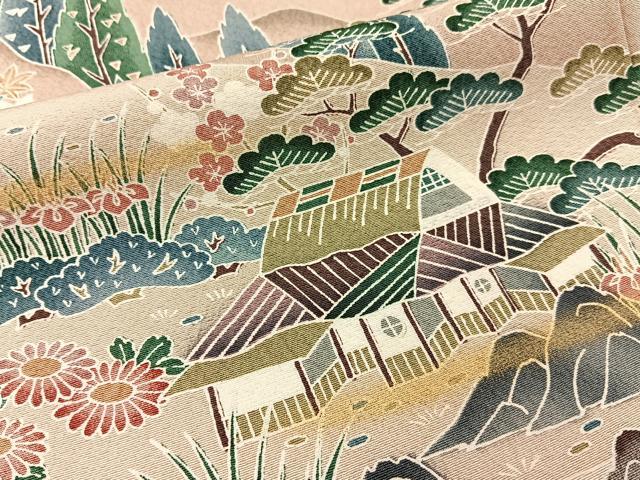 平和屋着物■訪問着 御所解文 暈し染め 金彩 正絹 逸品 BAAY6202hj