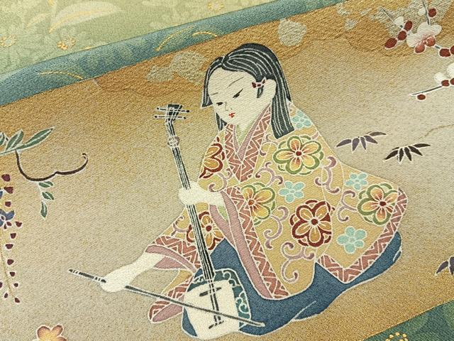 平和屋着物●巨匠 前田華清 手描き 色留袖 童子遊び 暈し染め 金彩 正絹 逸品 BAAY6203hj