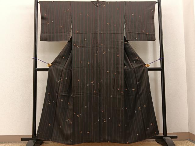 平和屋着物■上質な小紋 吹き寄せ文 金彩 鈴乃屋扱い 正絹 逸品 BAAY6209hj