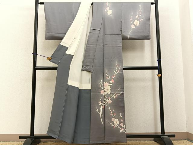 平和屋着物■訪問着 枝花文 暈し染め 鈴乃屋扱い 正絹 逸品 BAAY6211hj