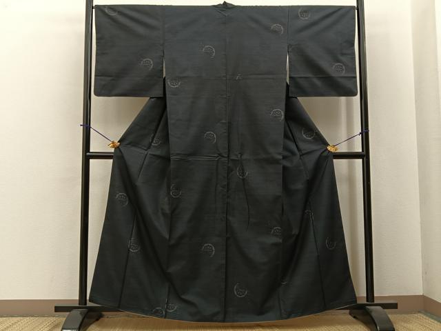 平和屋着物●本場大島紬 源氏車文 やまと誂製 正絹 逸品 BAAY6221hj