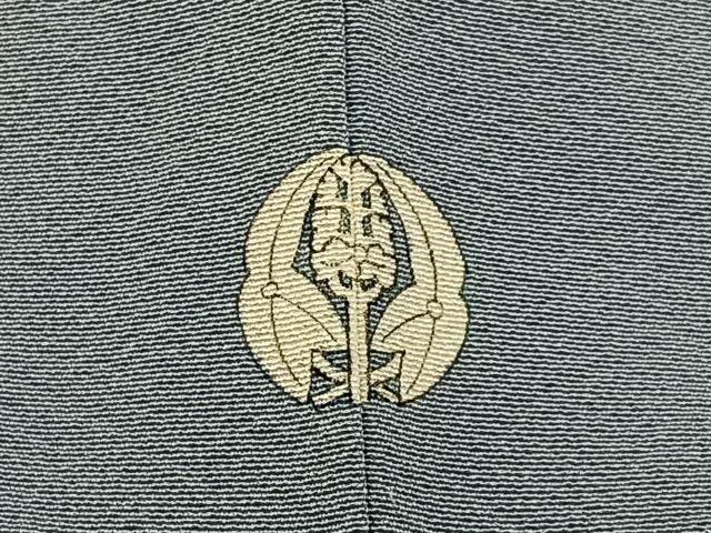 平和屋着物●上質な色無地 灰青色 ロング丈 正絹 逸品 BAAY6245hj
