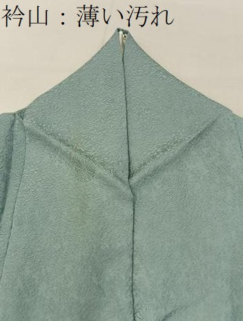 平和屋着物■上質な色無地 菊地紋 柳鼠色 正絹 逸品 BAAY6252hj