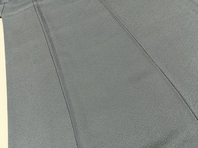 平和屋着物●本加賀友禅作家 押田正義監修 色無地 桔梗鼠色 正絹 逸品 未使用 BAAY6257hj