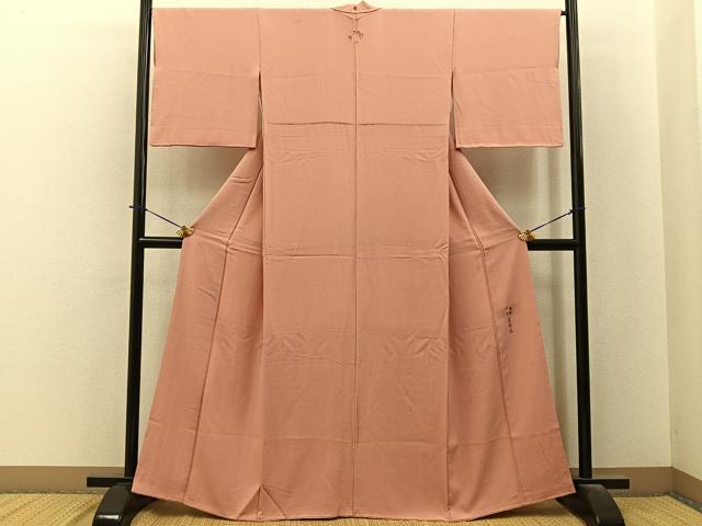 平和屋着物■上質な色無地 作家物 深支子色 ますいわ屋扱い 正絹 逸品 BAAY6278hj