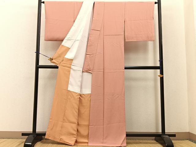 平和屋着物■上質な色無地 作家物 深支子色 ますいわ屋扱い 正絹 逸品 BAAY6278hj