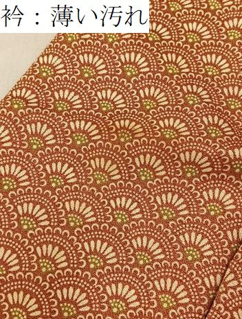 平和屋着物■上質な小紋 花青海波文 正絹 逸品 BAAY6287hj