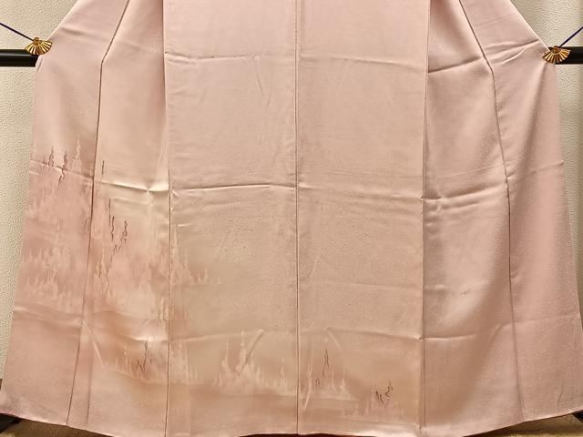 平和屋着物■色留訪問着 地紋起こし 樹林文 暈し染め 正絹 逸品 BAAY6290hj
