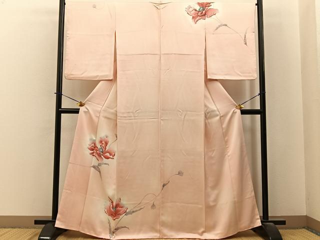 平和屋着物■訪問着 草花文 暈し染め 正絹 逸品 BAAY6291hj