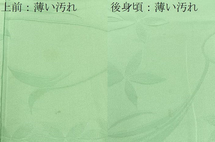 平和屋着物■上質な色無地 花地紋 薄萌葱色 正絹 逸品 BAAY6296hj