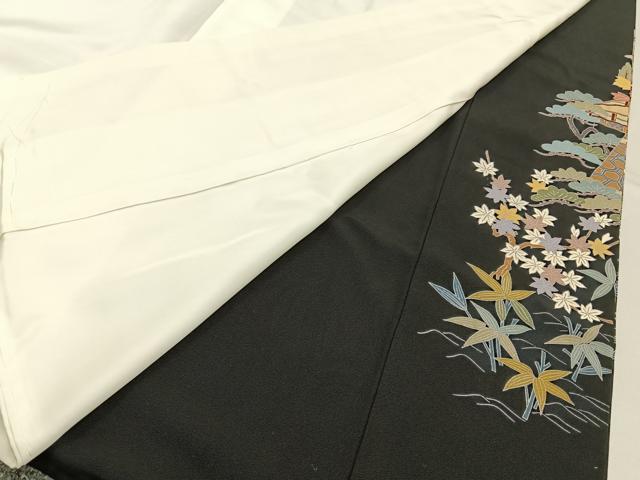 平和屋着物■豪華黒留袖 友禅 作家物 松竹梅 御所解文 正絹 逸品 BAAY6305hj