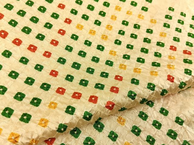 平和屋着物■上質な小紋 総絞り 亀甲文様 正絹 逸品 BAAY6318hj