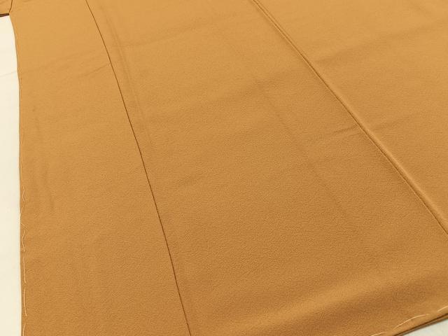 平和屋着物■上質な色無地 黄土色 正絹 逸品 未使用 BAAY6335hj
