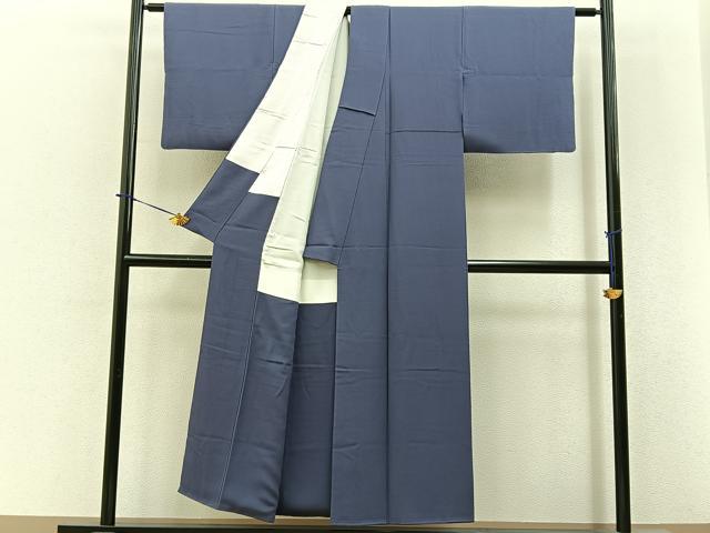 平和屋着物■上質な色無地 藤煤竹色 正絹 逸品 BAAY6338hj