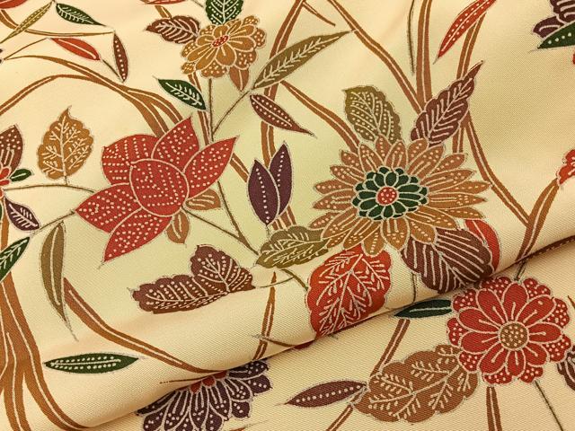 平和屋着物■上質な小紋 草花文 正絹 逸品 BAAY6339hj