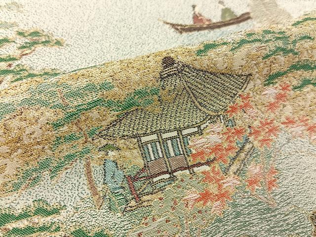 平和屋着物■豪華色留袖 寿光織 人物風景文 暈し染め 金糸 正絹 逸品 BAAY6348hj