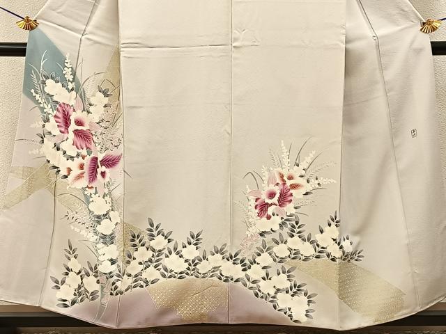 平和屋着物■訪問着 作家物 カトレア 金彩 正絹 逸品 BAAY6367hj
