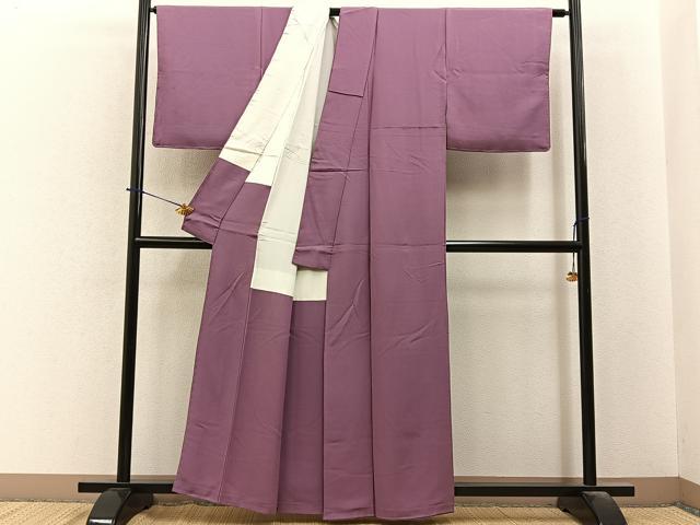 平和屋着物■上質な色無地 鴇浅葱色 正絹 逸品 BAAY6382hj