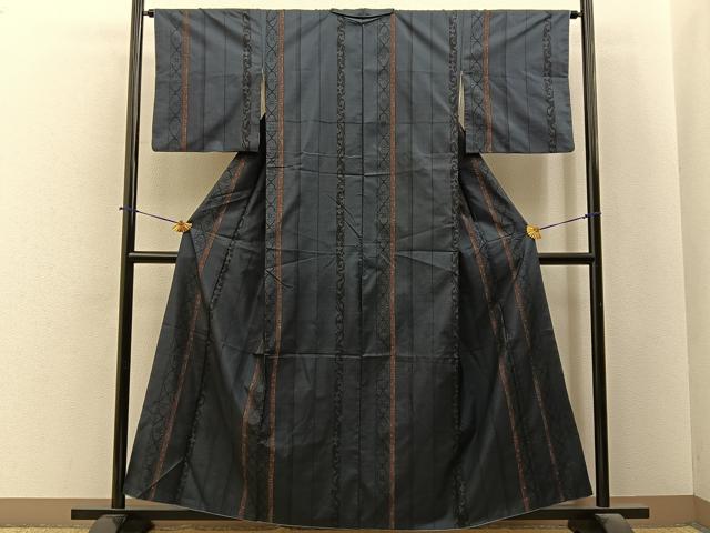 平和屋着物■本場大島紬 9マルキ 吉祥花間道 正絹 逸品 BAAY6402hj