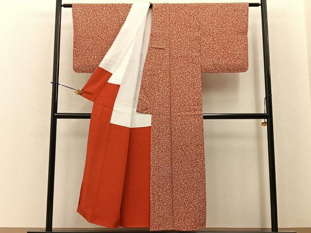 平和屋着物■上質な小紋 枝梅文 正絹 逸品 BAAY6410hj