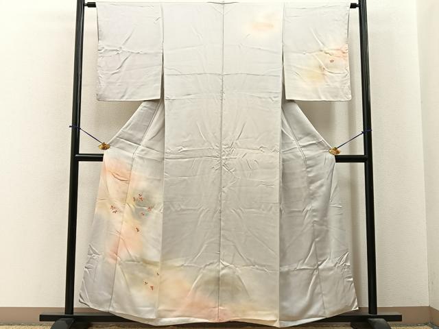 平和屋着物■訪問着 刺繍 舞花文 暈し染め 正絹 逸品 BAAY6411hj