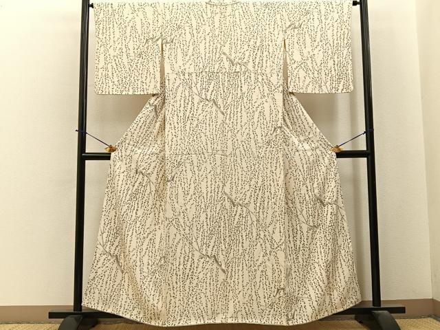 平和屋着物■上質な小紋 枝梅文 正絹 逸品 BAAY6415hj