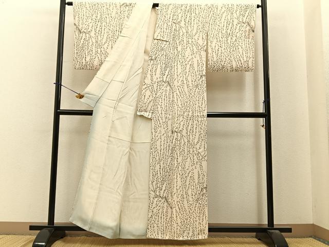平和屋着物■上質な小紋 枝梅文 正絹 逸品 BAAY6415hj