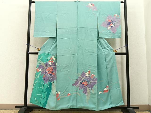 平和屋着物■訪問着 草花文 正絹 逸品 BAAY6421hj