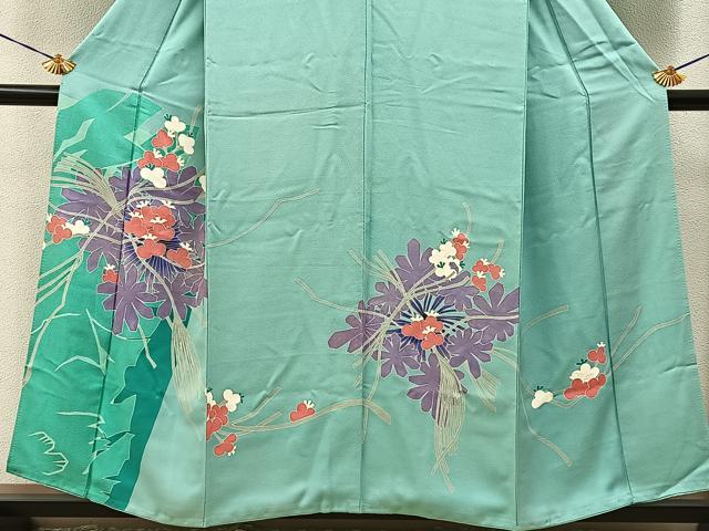平和屋着物■訪問着 草花文 正絹 逸品 BAAY6421hj