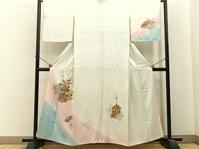 平和屋着物■訪問着 鉾 暈し染め 金銀彩 正絹 逸品 BAAY6432hj