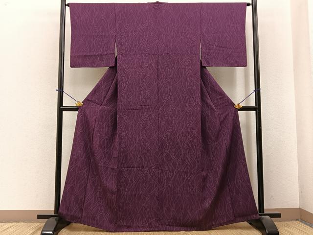 平和屋着物■上質な小紋 流線文 正絹 逸品 BAAY6434hj