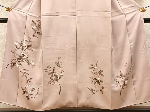 平和屋着物■訪問着 手描き 枝花文 暈し染め 正絹 逸品 BAAY6436hj