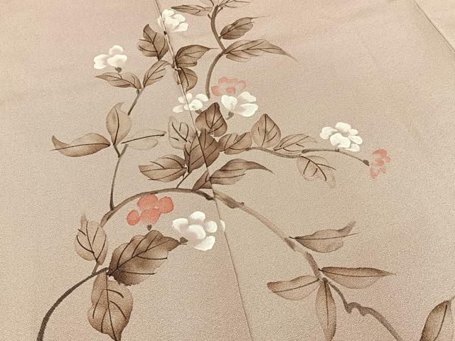 平和屋着物■訪問着 手描き 枝花文 暈し染め 正絹 逸品 BAAY6436hj