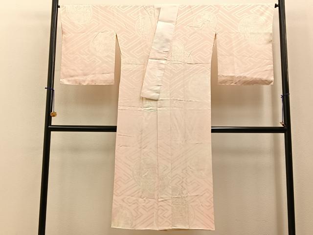 平和屋着物■長襦袢 袷 花丸地紋 暈し染め 正絹 逸品 BAAY6444hj