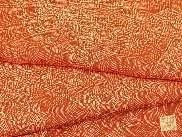 平和屋着物■上質な小紋 作家物 花絵巻文 正絹 逸品 未使用 BAAY6455hj