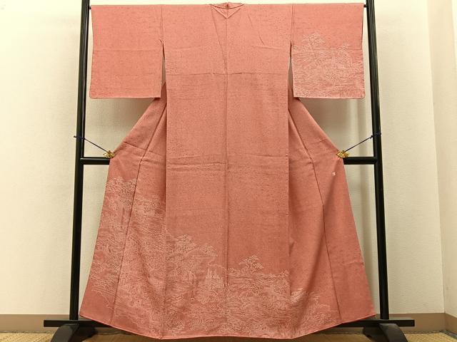 平和屋着物■訪問着 江戸小紋 風景文 やまと誂製 正絹 逸品 BAAY6465hj
