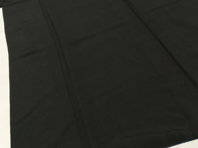 平和屋着物●男性 黒紋付 正絹 逸品 BAAY6466hj