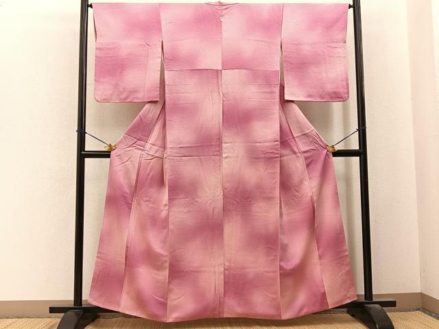 平和屋着物■上質な小紋 霞文 暈し染め 正絹 逸品 BAAY6482hj